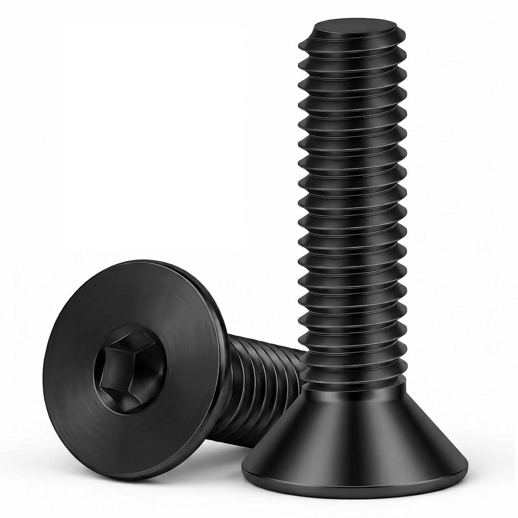 1/4-20 x 1 Flat Head Socket Cap Screws Countersunk Bolts Countersunk Bolts, Alloy Steel Grade 10.9, Fully Threaded, Black Oxide, 50 PCS