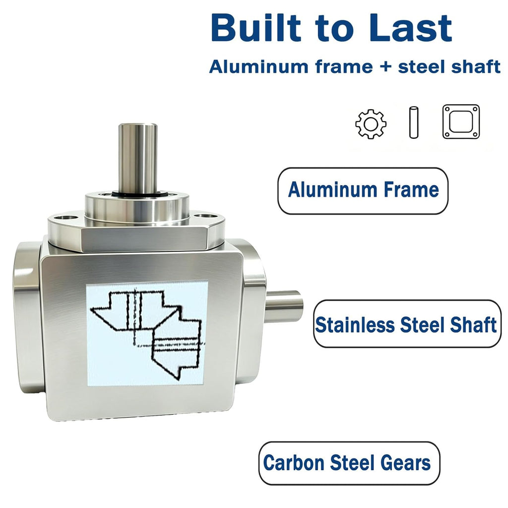 90 Degree Right Angle Gearbox 1:1 Bevel Gear Drive