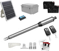 C01 Solar Gate Opener with Batteries & Solar Panel for Single Swing Gates Up to 440lb 12FT Automatic Gate Openers