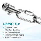 MECCANIXITY Chain Connectors 4mm Thick Silver Tone 3Pack