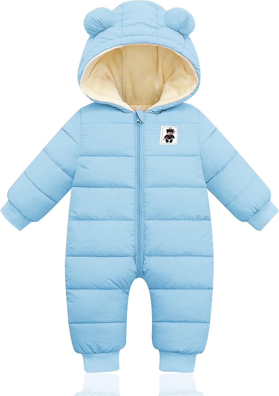 Baby Clothes Cute Infant Toddler Snowsuit Warm Newborn Boy Girl Winter Coats Hooded Zip Jumpsuit