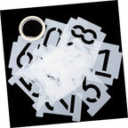 2 Sets Reusable Number Stencils for Wall Signs with Interlocking Design Curb Painting Templates for Accurate Address