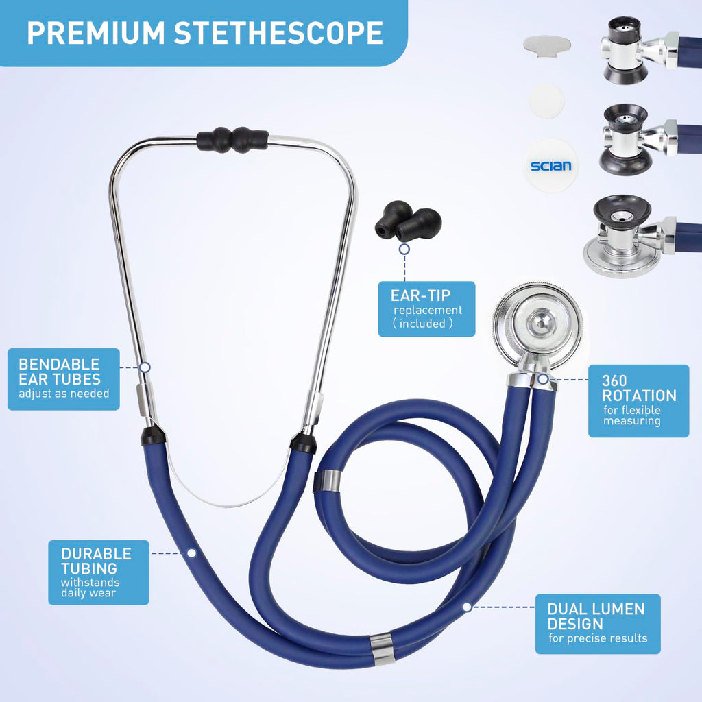 13 Pcs Stethoscope Case Kit, Supplies Inclued, Perfect Nurse Gift Include Stethoscope, Medical Scissors, Penlights