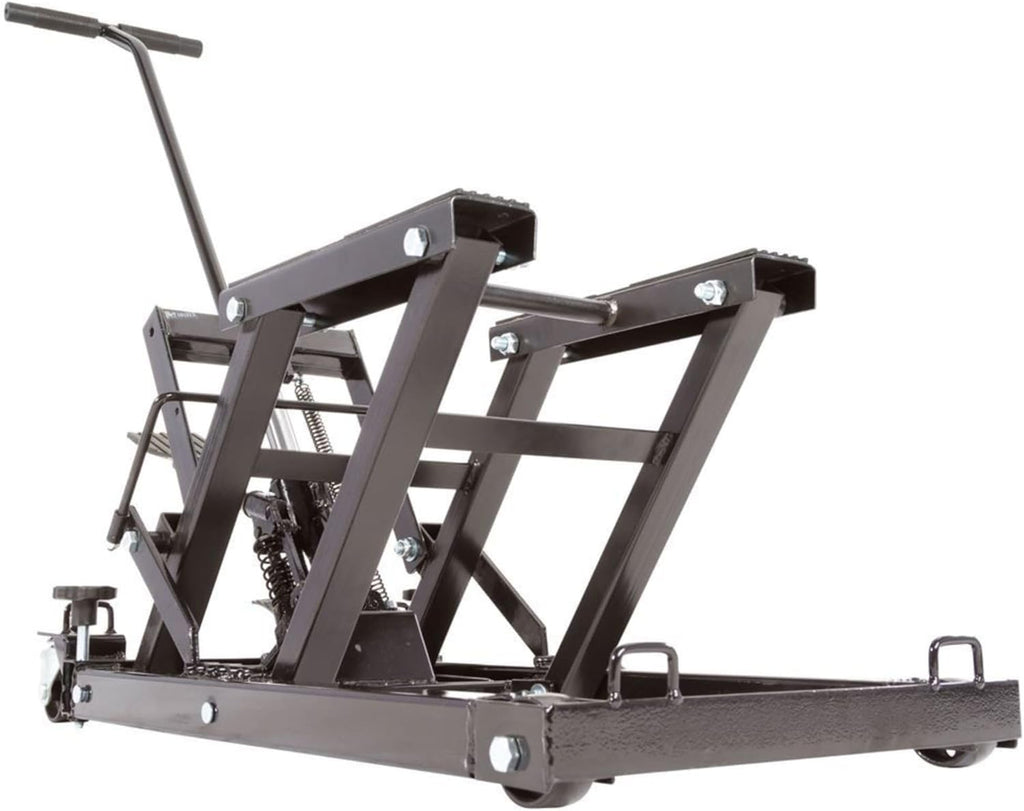 Motorcycle or ATV Lift Jack Stand Hydraulic, Steel, 1,500 lb