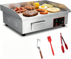 22" Commercial Electric Countertop Griddle Flat Top Grill,Adjustable Temp