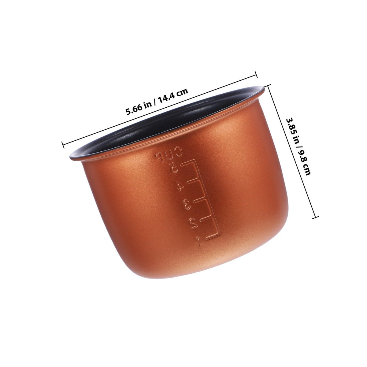 Rice Cooker Replacement Brown Inner Pot 1.2l Aluminum Alloy