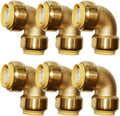 HQMPC PEX Fitting 3/4" 90-Degree PushFit Elbow - 6pcs