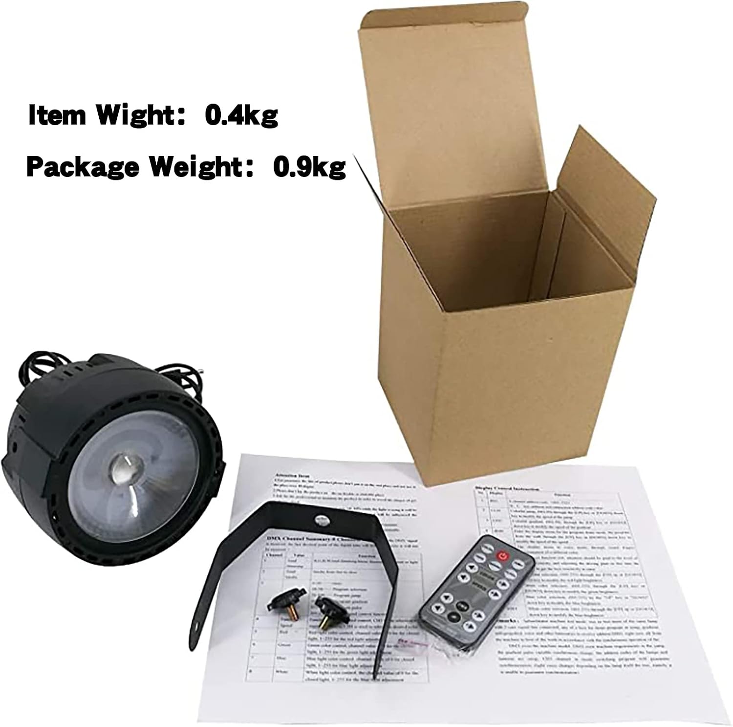 LED Par Stage Light 30W COB Wash Lights RGB 3in1-2 Pack | with Remote and DMX Control DJ Lights Sound Activated