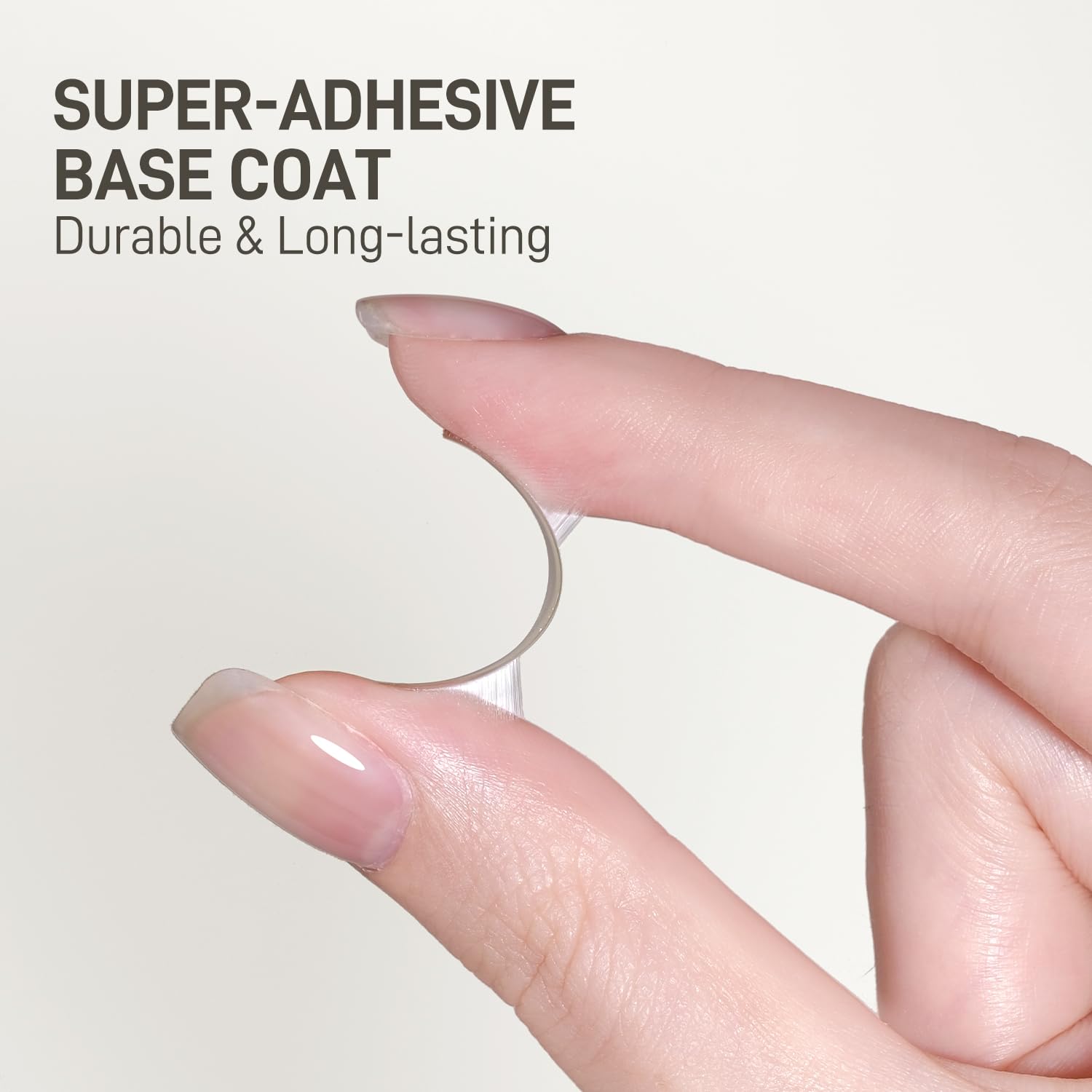 Gel Top Coat, Builder Gel and Base Coat Set, 16ml 3 Pcs Clear Glossy No Wipe Combination for Long Lasting UV Light