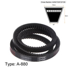 HARFINGTON 2pcs 13x880 Cogged V-Belts AX Section Drive Raw Edge Belt 880mm Inner Girth 13mm Width 8mm Thickness EPDM for Power Transmission