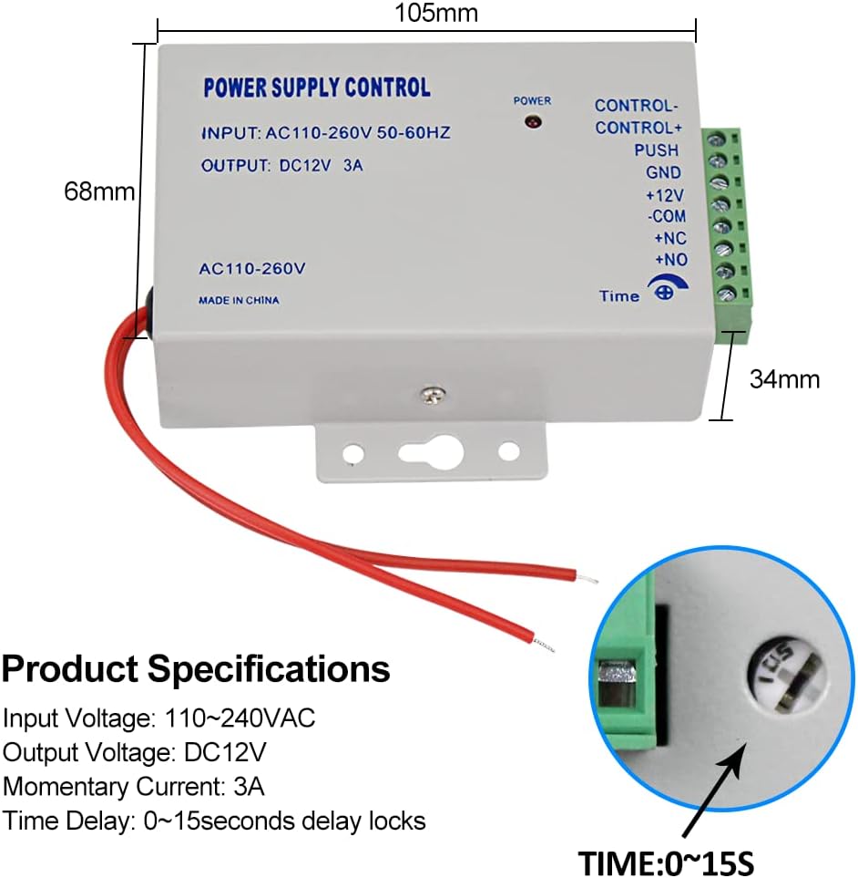 WiFi Tuya APP Access Control System Waterproof Kits RFID Keypad Controller 125KHz 13.56MHz + Door Electric Strike