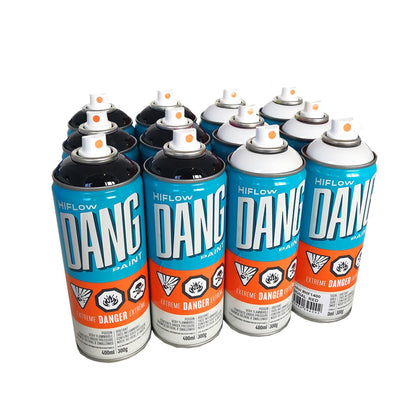 DANG Hiflow Graffiti Spray Paint Set of 12, Black and White Colors