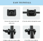 Saddle Type Cable Zip Tie Mounts Base Kit with Screw Hole,Set Strong 6 Inch Nylon Cable Ties and Screws Each 100