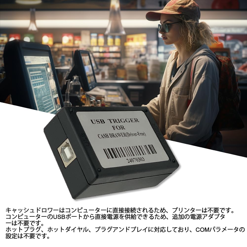 USB Cash Drawer Trigger, Suitable for Direct Connection to PC