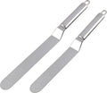 Offset Spatula Set - 2Pcs 6" & 8" Stainless Steel Icing Frosting Smoother - Cake Decorating Tools for Cake