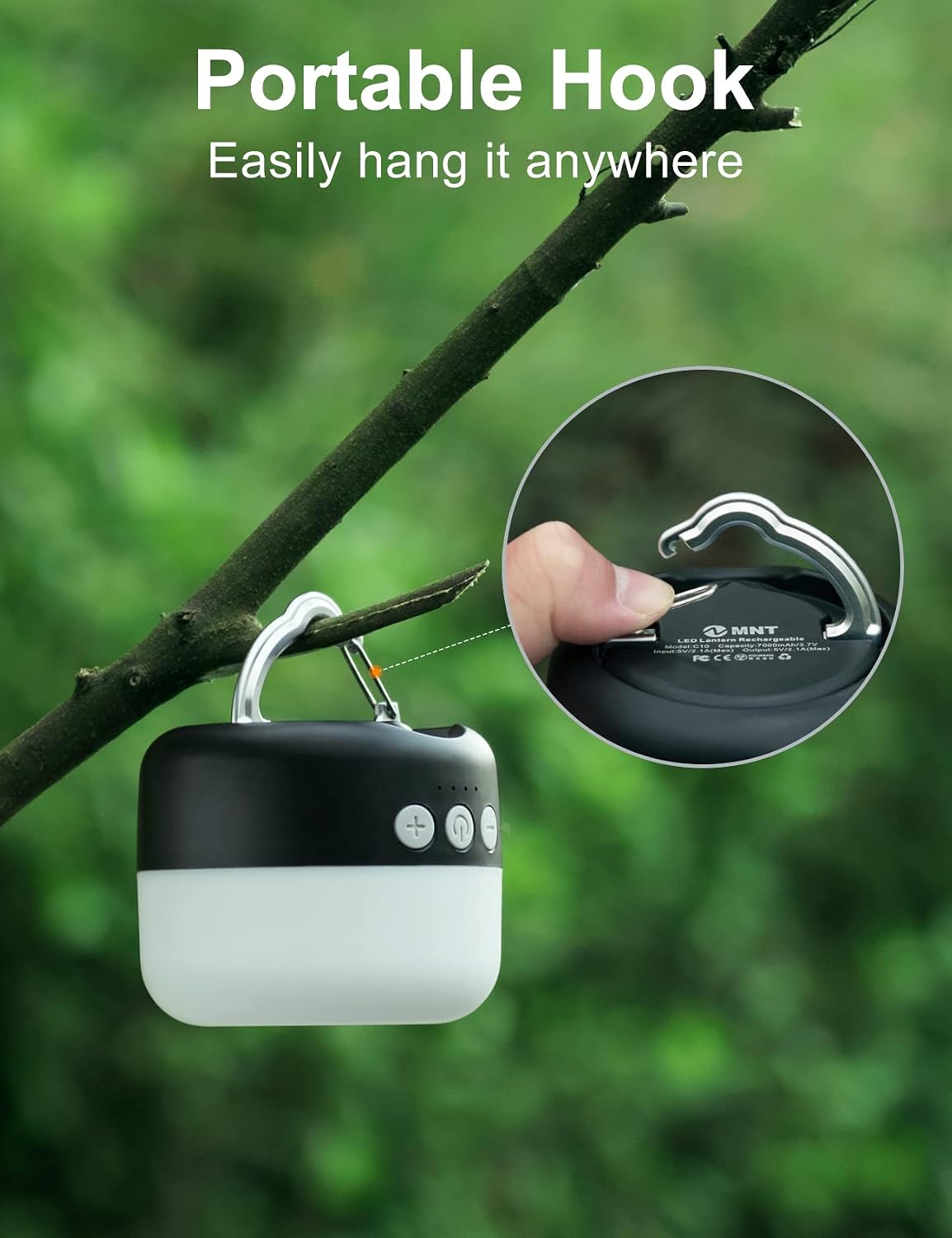 LED Camping Lantern Rechargeable 1000LM, Up to 300H Running Time Camping Tent Light, 6700mAh Emergency Hanging Light