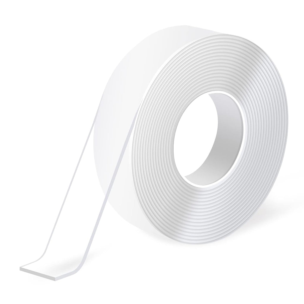 Traceless Double-Sided Foam Tape, 1/24" x 1" x 10', 1 Roll, Crystal
