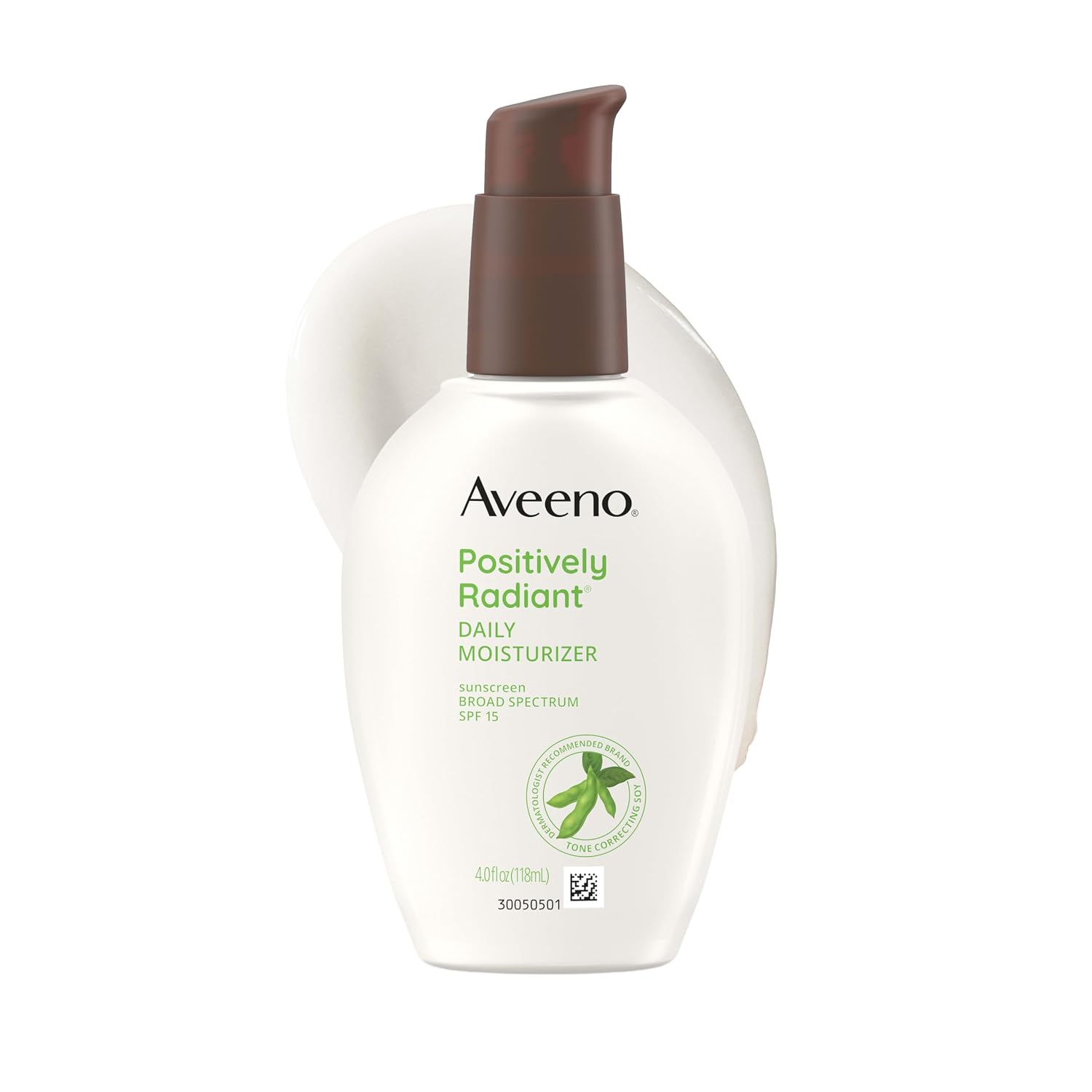 Positively Radiant Daily Face Moisturizer with SPF 15 Sunscreen, Hydrating Face Lotion with Soy Extract to Improve