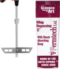 17" Stainless Steel Degassing Whip Stirrer Wand with Paddle Degasser for Wine Making, Homebrewing, Craft Brew &