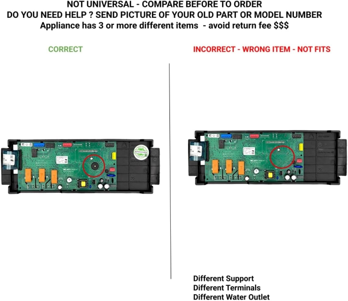 W11528177 4963834 AP7179186 CKD567368X compatible with Whirlpool Electric Range Control Assembly NON OEM Part fits old number W11528177 4963834 AP7179186