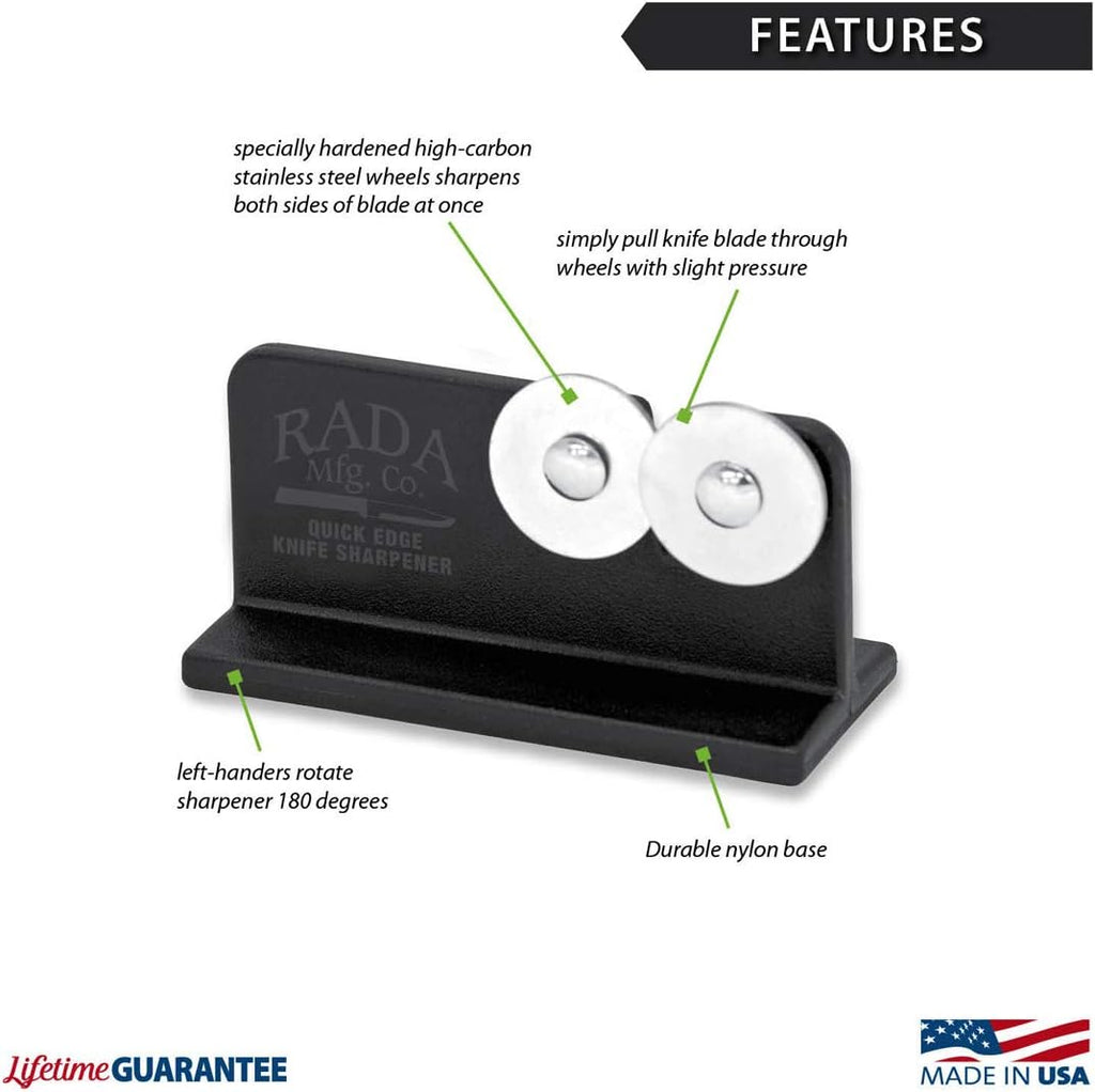 Cutlery Quick Edge Knife Sharpener (R119), 3.5" x 2", Stainless Steel Wheels