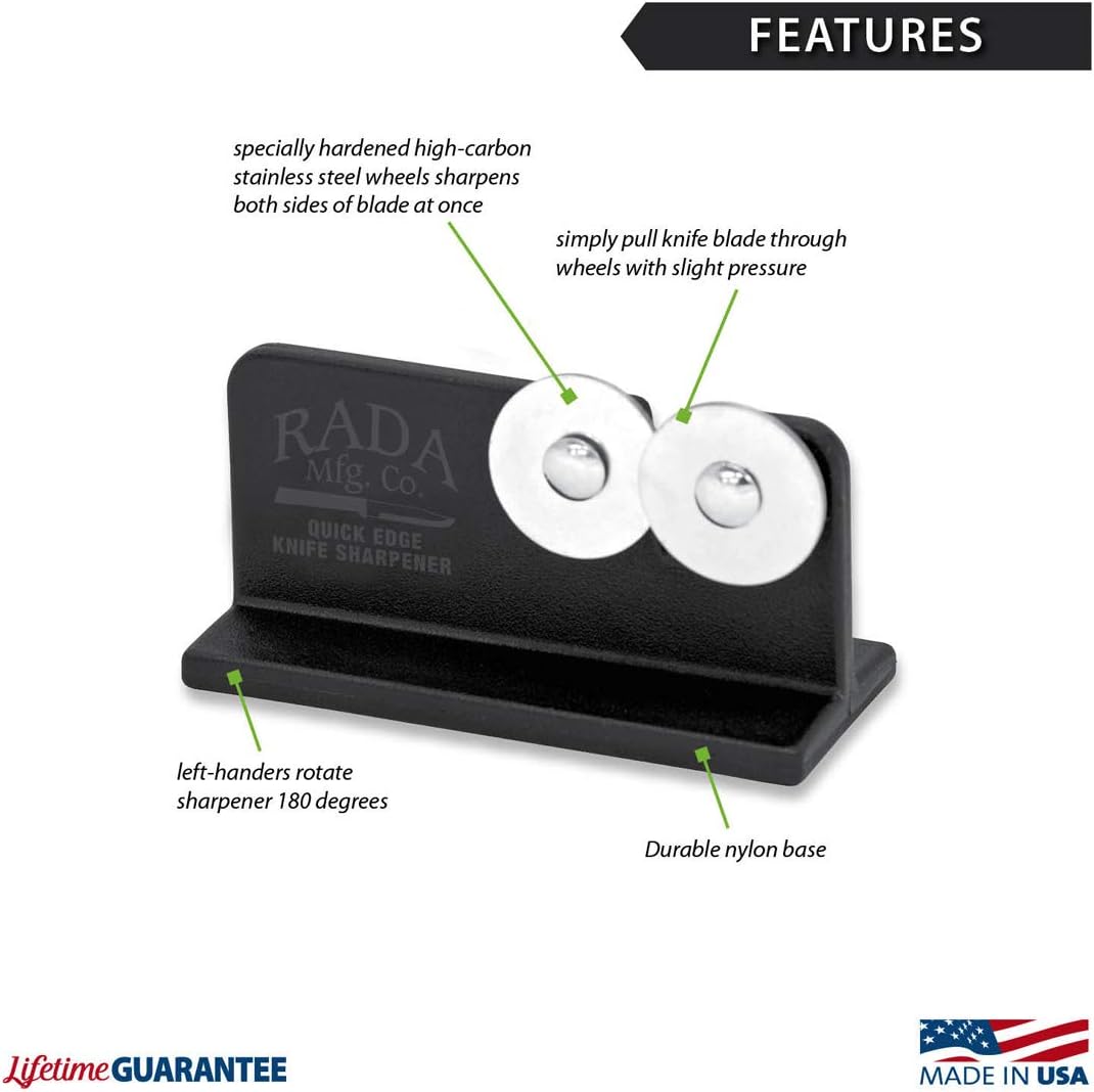 Cutlery Quick Edge Knife Sharpener (R119), 3.5" x 2", Stainless Steel Wheels