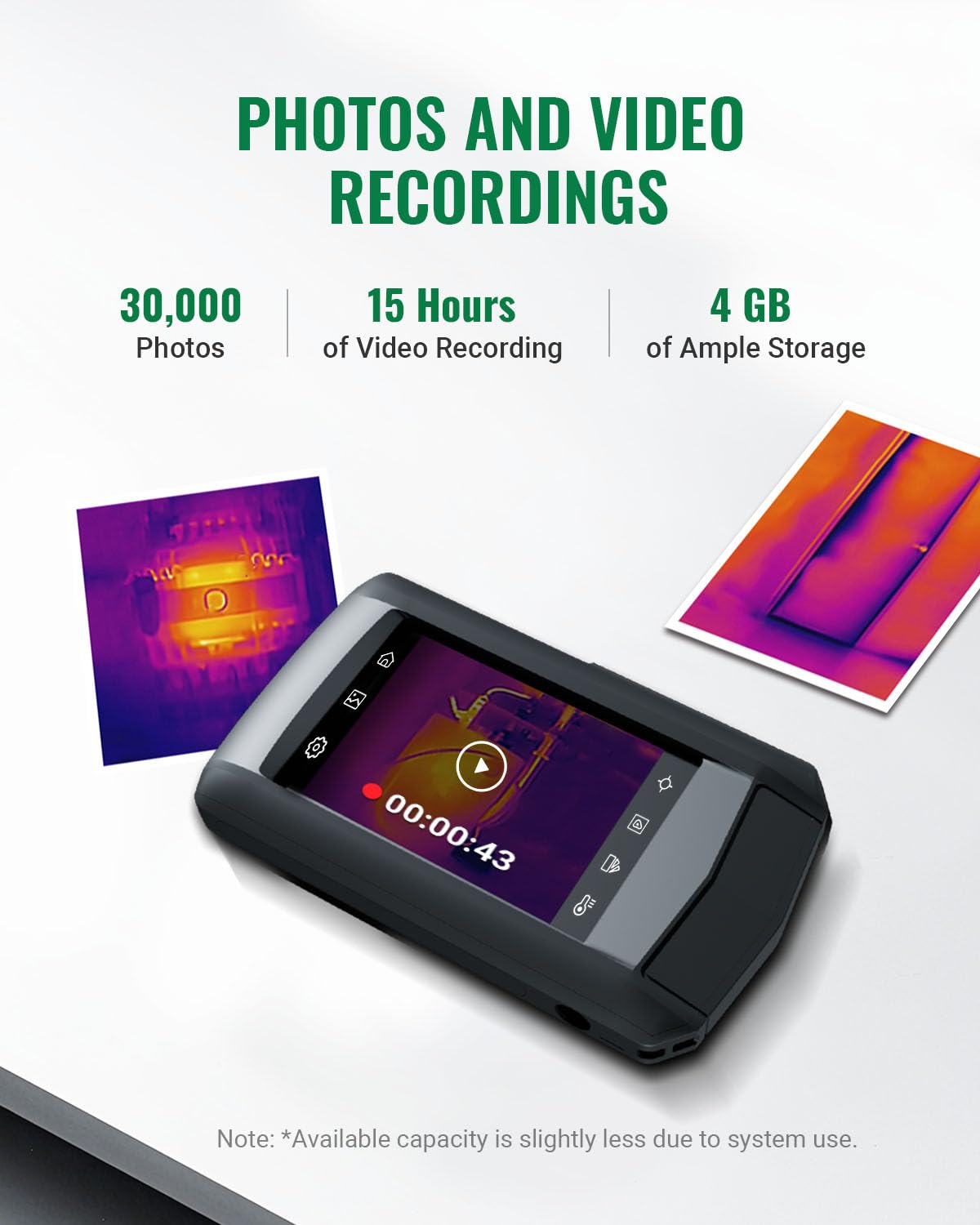 HP96 Thermal Imaging Camera,3.5" Touch Screen, Intelligent Scene Detection