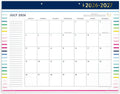 Simplified by Emily Ley for AT-A-GLANCE Academic 2026-2027 Monthly Desk Pad Calendar, Happy Stripe, Standard, 17" x