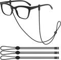 Glasses Strap 3Pcs, Adjustable Eyeglasses String Holder Strap Cord, Glasses Retainer for Sports, Eyeglass Holders