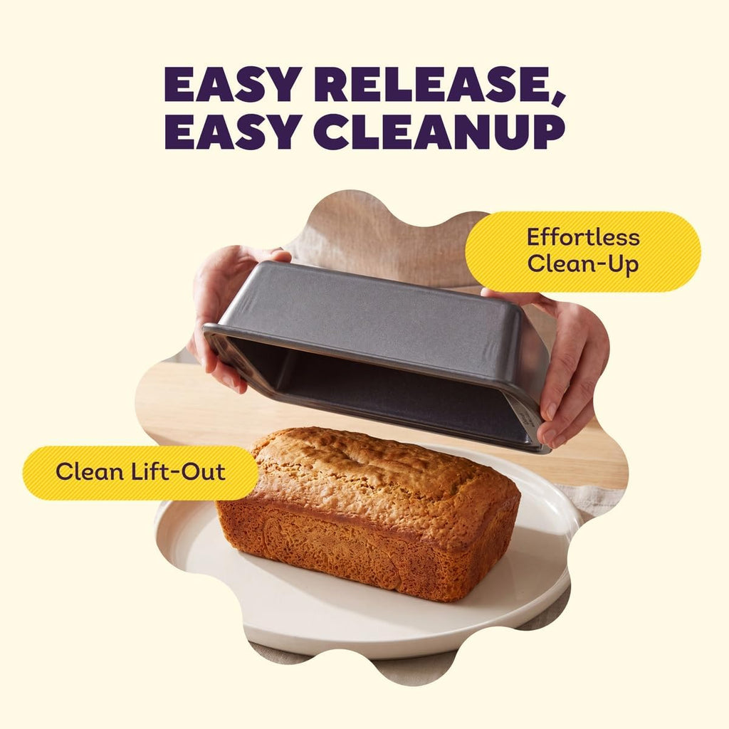 Silver Non-Stick Loaf Pan, Made Without PFAS, 8 x 4 in.