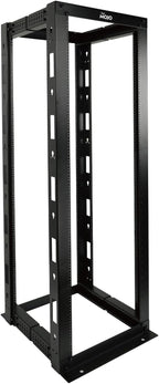 Tecmojo 38U 4-Post Open Frame Server Rack, Adjustable Depth 23.6 inch-39.3 inch – 19" Network, Server, AV, Data & IT Equipment, Telecom & Patch Panel Mount, 3450 lbs Capacity, Black,Tapped Holes