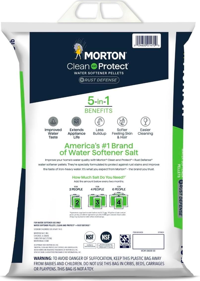 Morton Clean and Protect Plus Rust Defense Water Softener Salt Pellets
