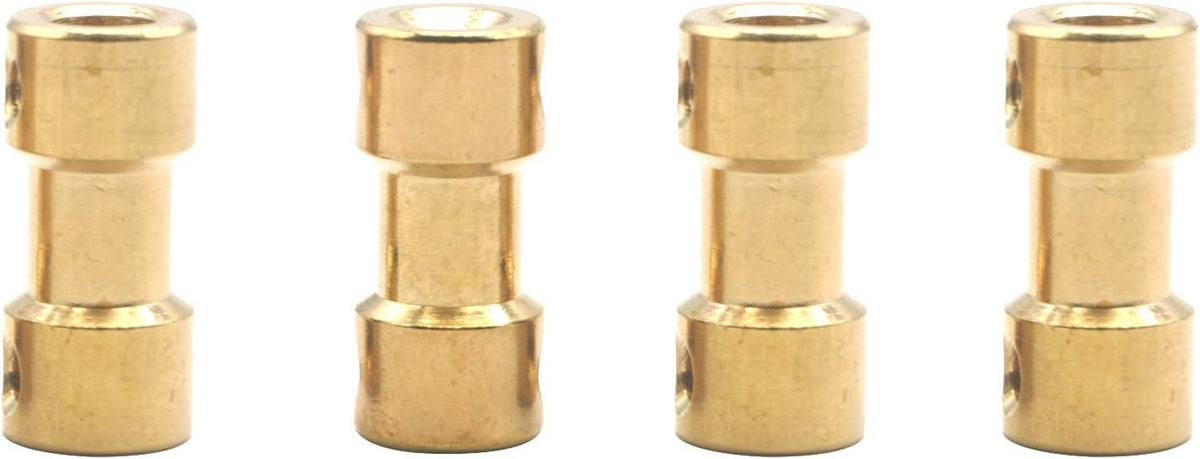 6Pack Vgoohobby Brass Motor Shaft Coupling Coupler Connector Sleeve Joint Adapter for RC DIY Airplane Boat Robot (2mm to 2mm)