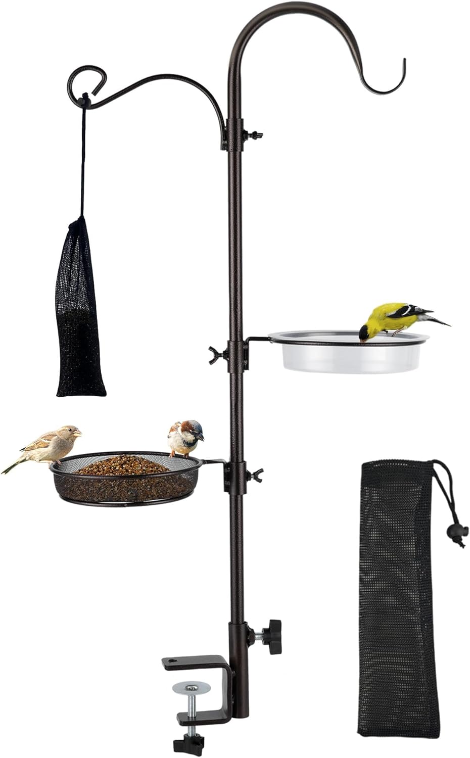 Deck Hook Bird Feeder Pole Bird Feeder Porch Multi Hook Bird Feeding Station Kit Multi Feeder Hanging Kit Premium