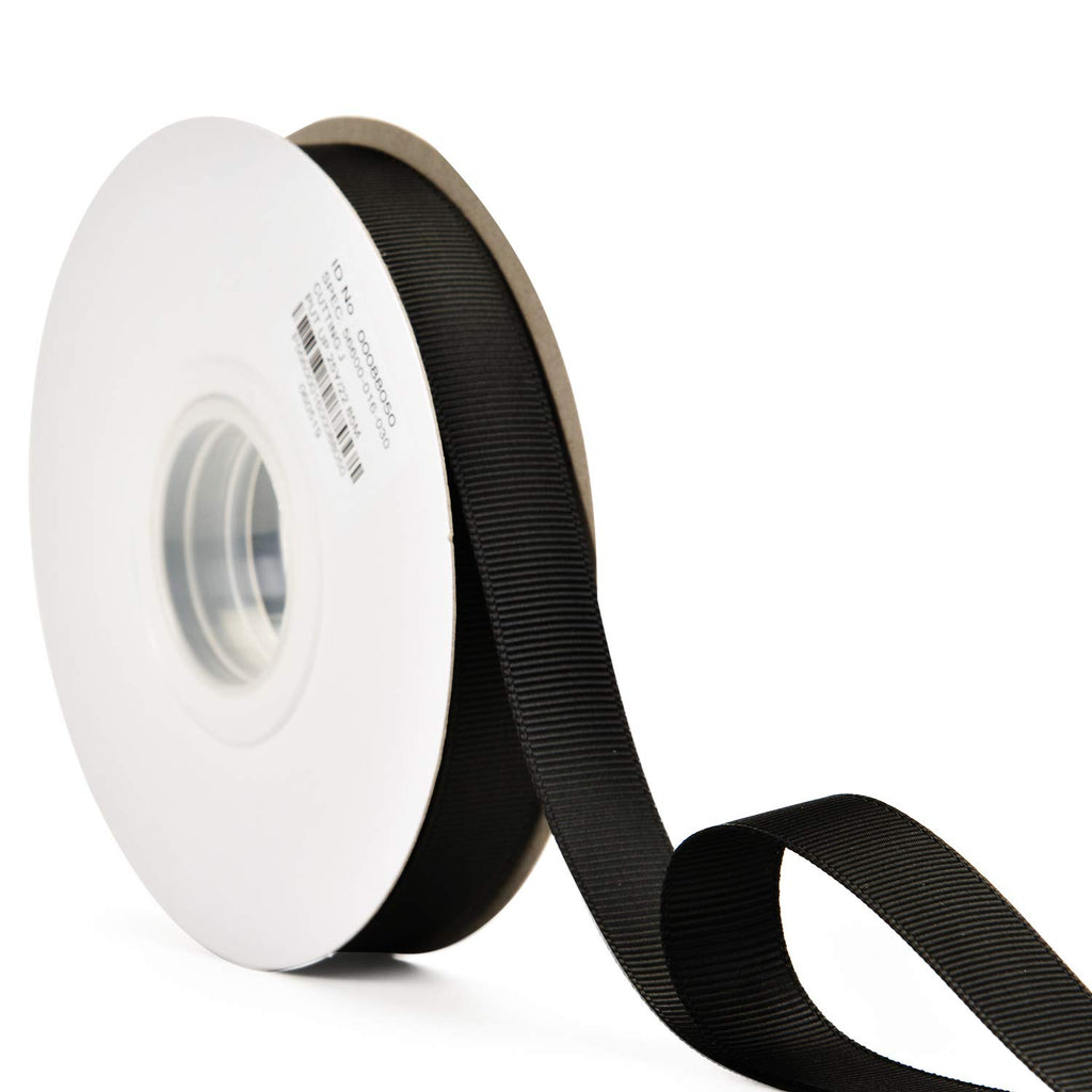 Black Grosgrain Ribbon 5/8 Inch Continuous 25 Yards