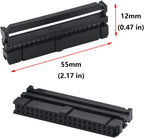 Antrader 2x20 FC-40 Pin IDC Female Socket Connector 2.54mm Pitch Dual Rows