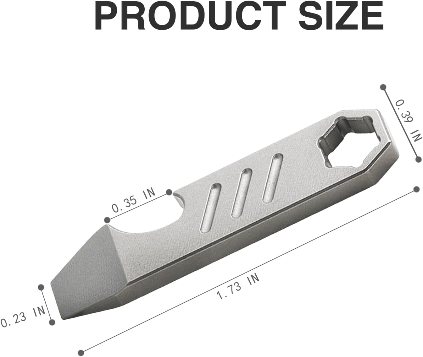 Titanium Mini EDC Pry Bar Tool, Pocket Prybar with Bottle Opener | Multi-tool Scraper Opener, Portable Pocket