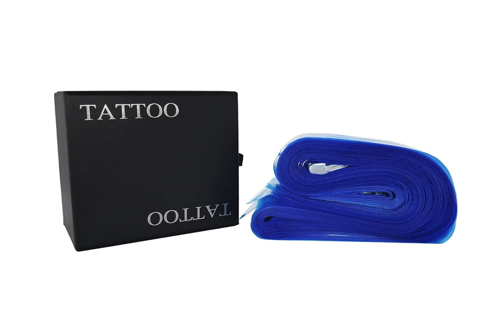100PCS Tattoo Clip Cord Sleeves,Box Plastic Clip Cord Sleeves blue,Disposable Hygiene Clip Cord Covers,One Box of