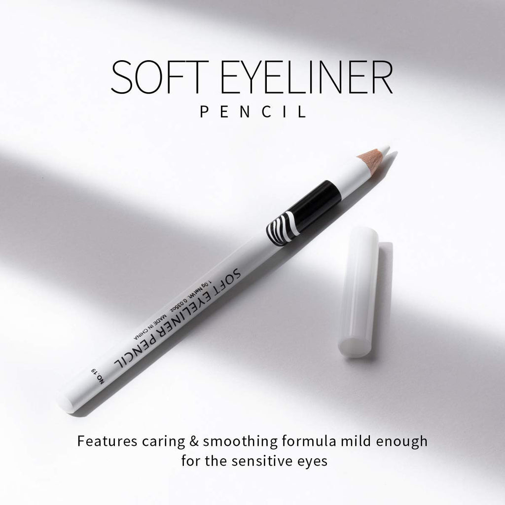 24pcs White Eyeliner Pencils, Long-Lasting White Highlighter