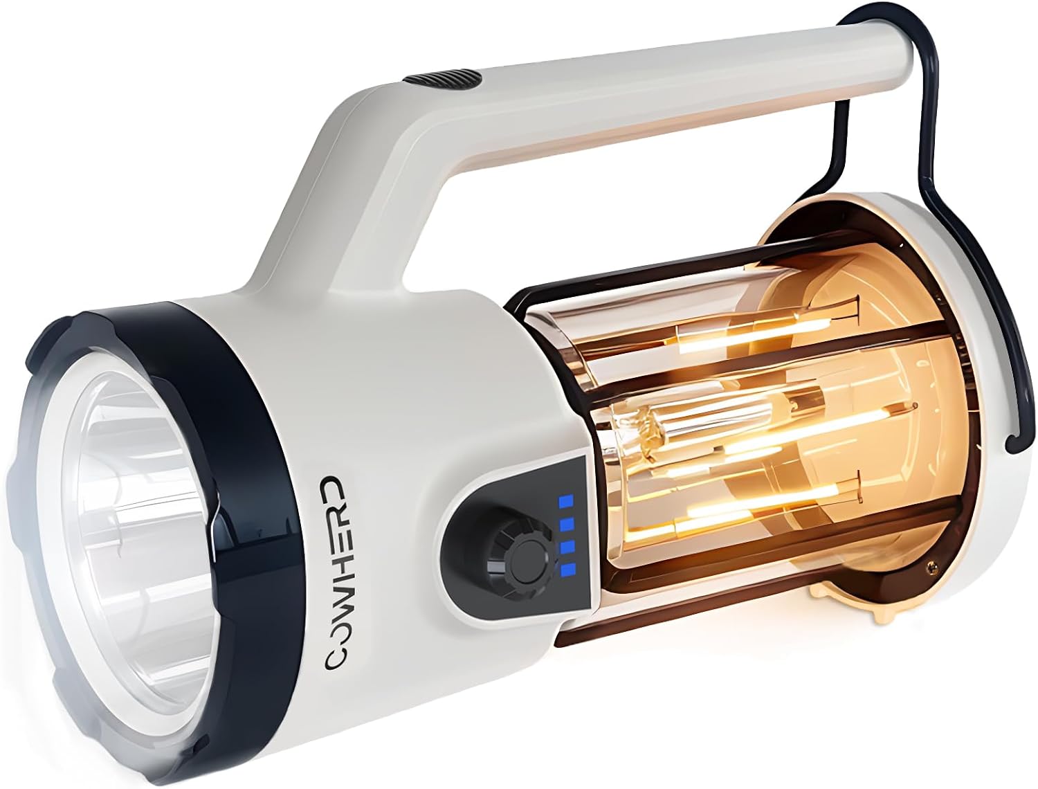 Rechargeable Flashlight Lantern 2-in-1 LED Handheld Flashlight with Lantern and Spotlight Modes - Perfect for Power