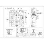 PGN UCF202-10 (10 Pack) Square Flange Bearing 5/8" Bore