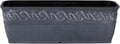 Classic Home and Garden by Growscape Corinthian Rectangular Planter Box w/Drain Plug - Small Succulent Pots - Shallow