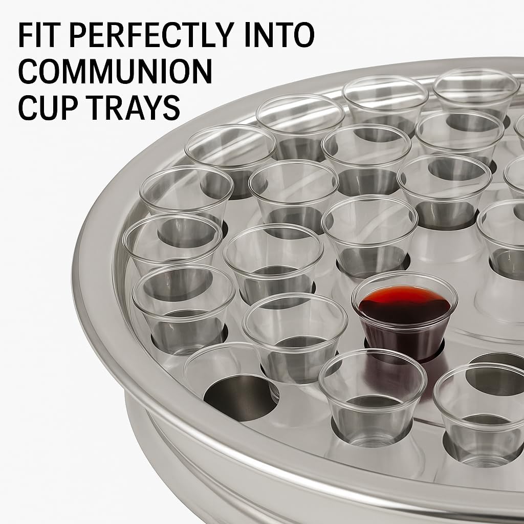 Clear Disposable Communion Cups 100 Count Fits Standard Communion Trys