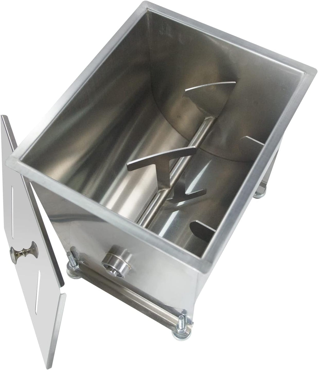 CMI Commercial Stainless Steel Manual Meat Mixers with lid,35Lb/20L Tank,(Mixing Maximum 35-Pound for Meat),Sausage