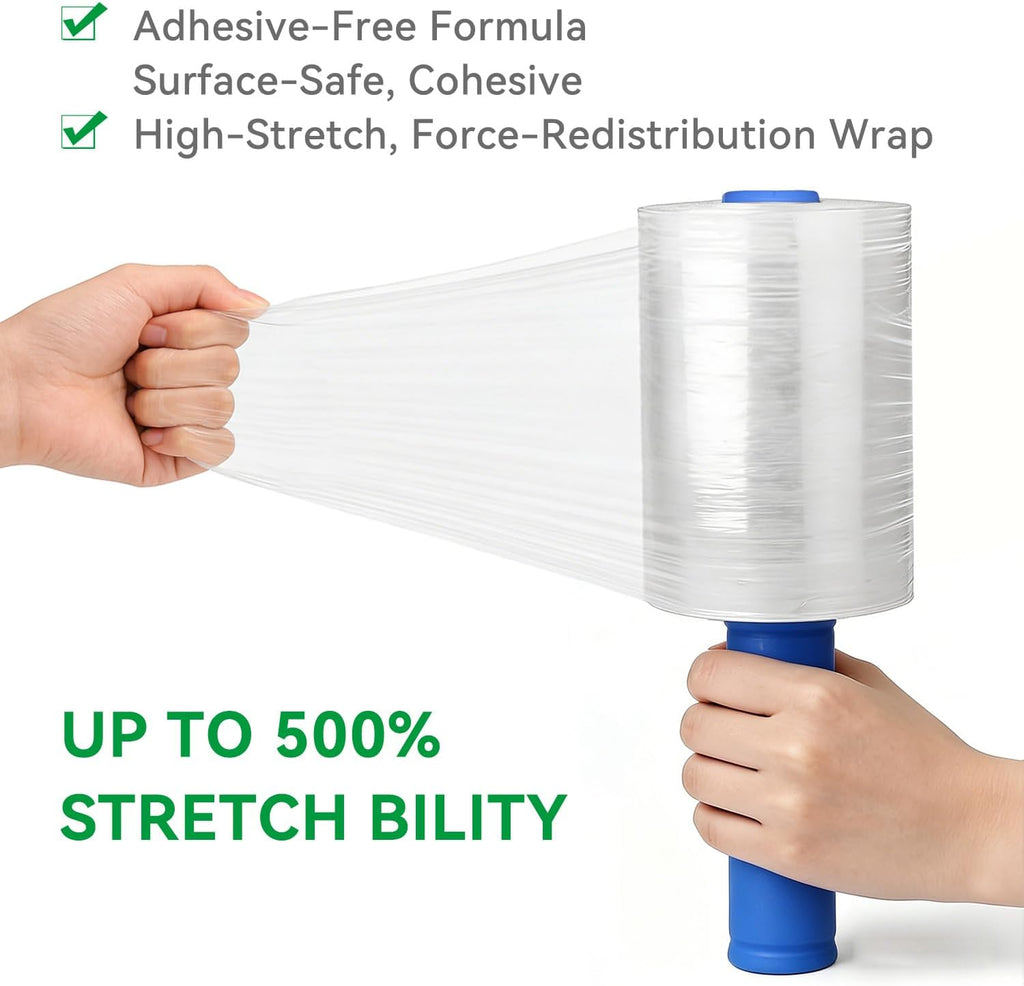 Plastic Shrink Wrap Roll for Moving, 5" x 1200' -12 Rolls