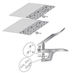 Plastic Snap Fastener Kit with Plier, Grey