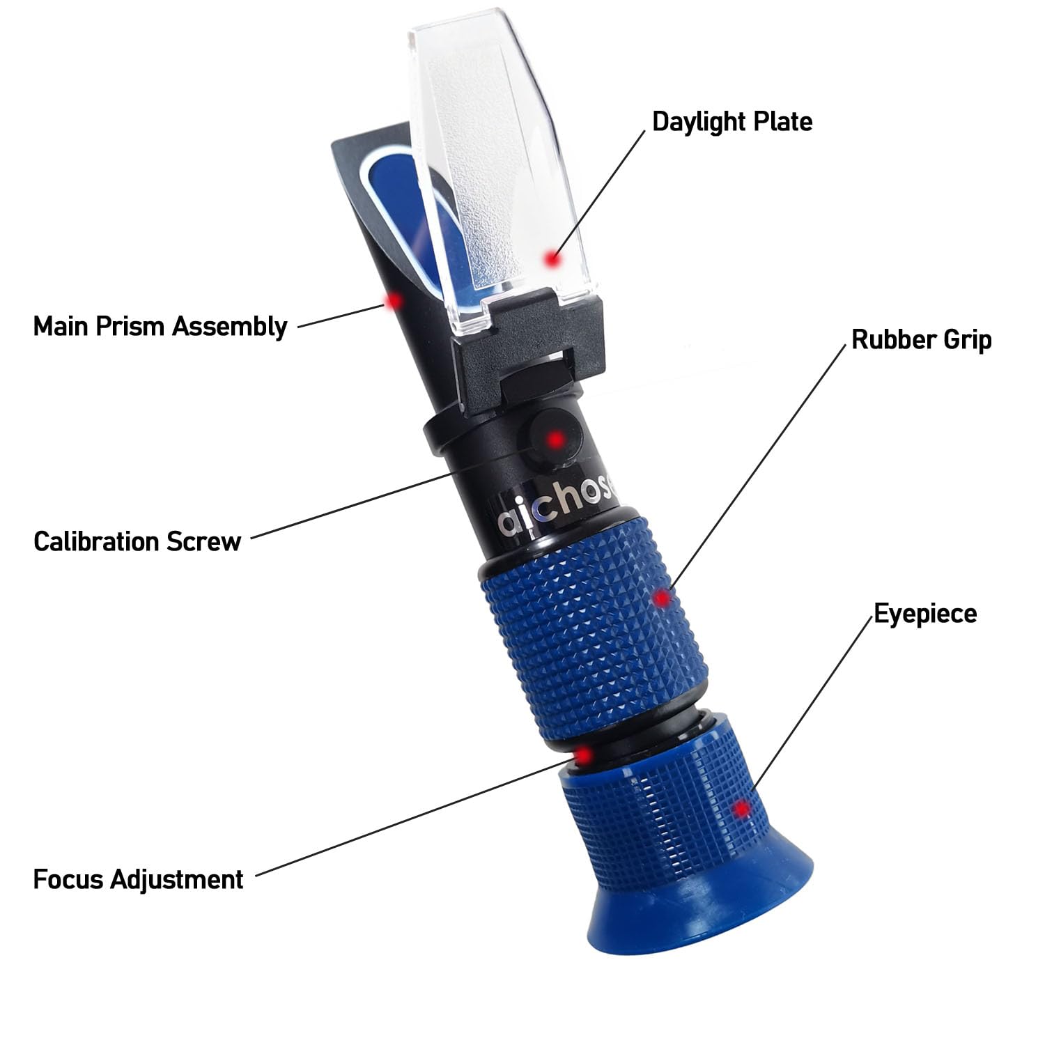 0-80% Brix Meter Refractometer for Measuring Sugar Content in Fruit, Honey, Maple Syrup and Other Sugary Drink, with