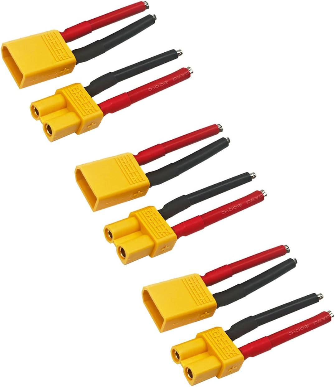 3 Pairs XT30 Pigtail,XT30 Wire XT30 Plug Male and Female Connector