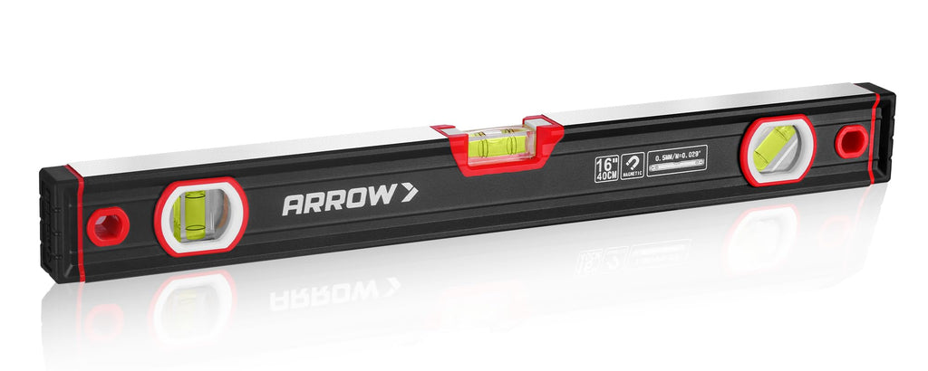 ARROW 16-Inch Level, Magnetic Torpedo Level for Construction, Carpentry