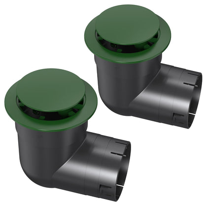 4" Pop Up Drainage Emitter with Elbow, No Adapter Required, Fits 4" PVC D2729 (S&D), 4" SCH40, 4" SDR35, 4"